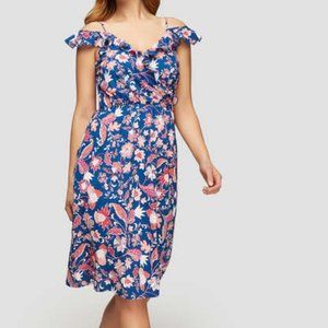 Joe Fresh Cold Shoulder Wrap Dress with Ruffles